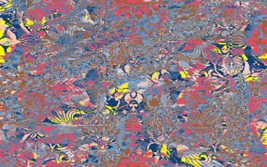Yüksek çözünürlüklü sıkıntılı ve grunge desenli modern Boho trend stili halı tasarımı çizimi
