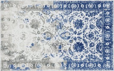 Yüksek çözünürlüklü sıkıntılı ve grunge desenli modern Boho trend stili halı tasarımı çizimi