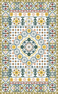 Yüksek çözünürlüklü dokusu ve trend renkleri olan modern halı deseni