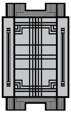 Yüksek çözünürlüklü dokusu ve trend renkleri olan modern halı deseni