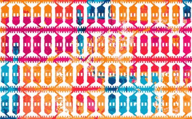 Kilim desenli halılar ve Grunge halıları ve sıkıntılı dokusu