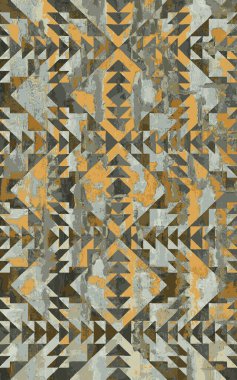 Kilim Pattern Rugs and Carpets for print with Grunge and distressed texture clipart