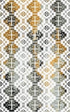 Kilim Pattern Rugs and Carpets for print with Grunge and distressed texture clipart