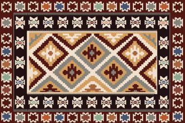 Kilim Halı Modern Deseni yüksek çözünürlüklü doku ve trend renkleri ile