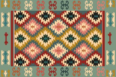 Kilim Halı Modern Deseni yüksek çözünürlüklü doku ve trend renkleri ile