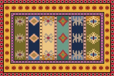 Kilim Halı Modern Deseni yüksek çözünürlüklü doku ve trend renkleri ile