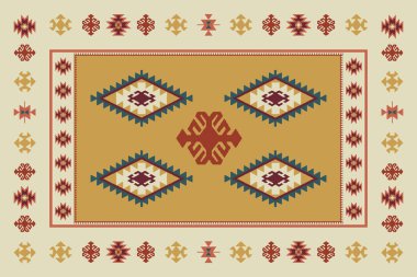 Kilim Halı Modern Deseni yüksek çözünürlüklü doku ve trend renkleri ile