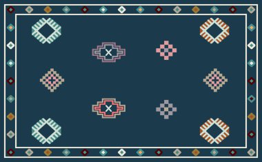 Yüksek çözünürlüklü dokusu ve trend renkleri olan modern halı deseni