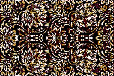 Modern desenli ve dokuları yüksek çözünürlüklü renklere sahip Noel halk sanatı tasarımı halısı.