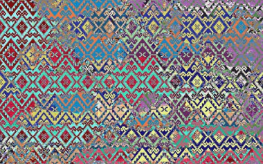 Kilim ve Aztek desenli Halılar ve Halılar Grunge ve sıkıntılı desenli