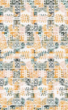 Kilim ve Aztek desenli Halılar ve Halılar Grunge ve sıkıntılı desenli