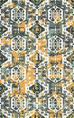 Kilim ve Aztek desenli Halılar ve Halılar Grunge ve sıkıntılı desenli
