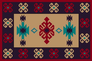 Kilim Halı Modern Deseni yüksek çözünürlüklü doku ve trend renkleri ile