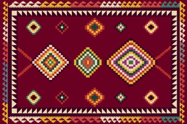 Kilim Halı Modern Deseni yüksek çözünürlüklü doku ve trend renkleri ile