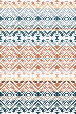 Kilim ve Aztek Vektör Kalıpları Grunge ve sıkıntılı desenli halı ve halılar