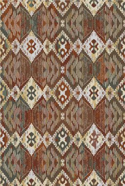 Kilim ve Aztek Vektör Kalıpları Grunge ve sıkıntılı desenli halı ve halılar