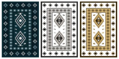 Kilim Carpet Modern Pattern with monotone colors in high-resolution clipart