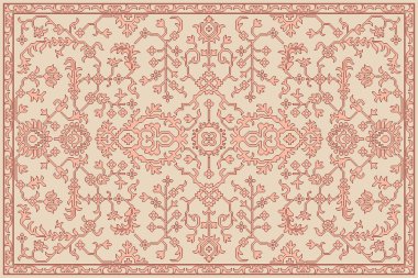 Yüksek çözünürlüklü trend renkleriyle Geometrik Halı Modern Deseni