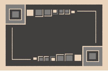 Yüksek çözünürlüklü trend renkleriyle Geometrik Halı Modern Deseni