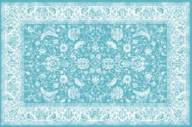 Yüksek çözünürlüklü trend renkleriyle Geometrik Halı Modern Deseni