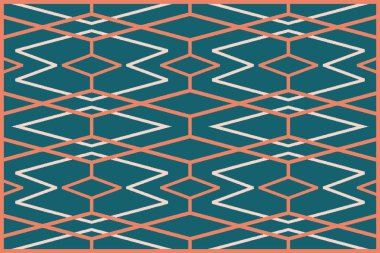 Yüksek çözünürlüklü trend renkleriyle Geometrik Halı Modern Deseni