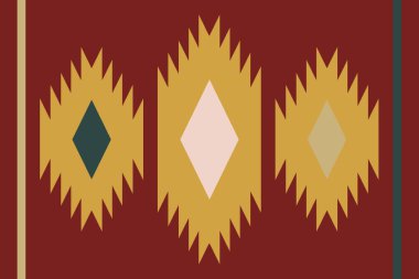 Yüksek çözünürlüklü trend renkleriyle Geometrik Halı Modern Deseni