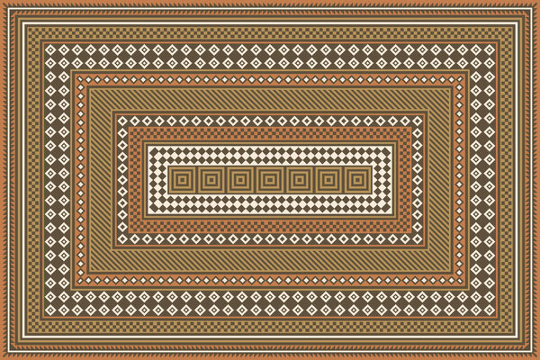 Geometrical Carpet modern Pattern with trending colors in high resolution