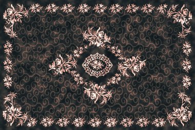 Yüksek çözünürlüklü trend renkleriyle Geometrik Halı Modern Deseni