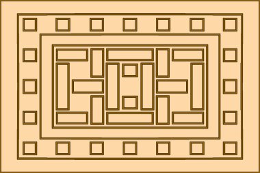 Yüksek çözünürlüklü trend renkleriyle Geometrik Halı Modern Deseni