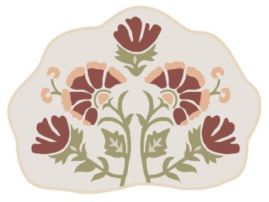 Halk sanatı ve çiçek tasarımı modern desenli halı ve dokusu yüksek çözünürlüklü trend renklere sahip