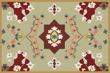 Halk sanatı ve çiçek tasarımı modern desenli halı ve dokusu yüksek çözünürlüklü trend renklere sahip