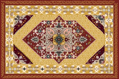 Halk sanatı ve çiçek tasarımı modern desenli halı ve dokusu yüksek çözünürlüklü trend renklere sahip