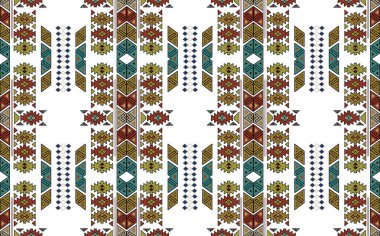 Yüksek çözünürlüklü trend renkleriyle Navajo Halı Modern Deseni