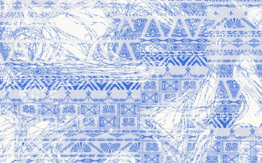 Yüksek çözünürlüklü trend renkleriyle Navajo Halı Modern Deseni