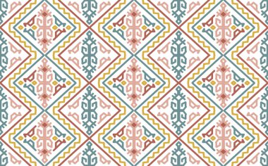 Yüksek çözünürlüklü trend renkleriyle Navajo Halı Modern Deseni