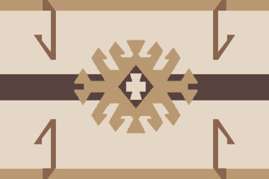 Yüksek çözünürlüklü trend renkleriyle Navajo Halı Modern Deseni