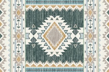 Kilim ve Aztek Halı Modern Deseni yüksek çözünürlüklü trend renkleriyle