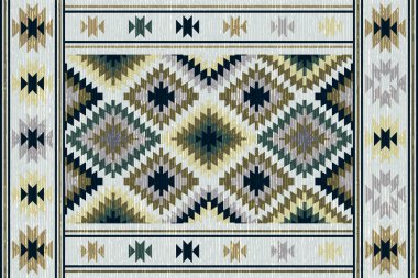 Kilim ve Aztek Halı Modern Deseni yüksek çözünürlüklü trend renkleriyle