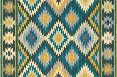 Kilim ve Aztek Halı Modern Deseni yüksek çözünürlüklü trend renkleriyle