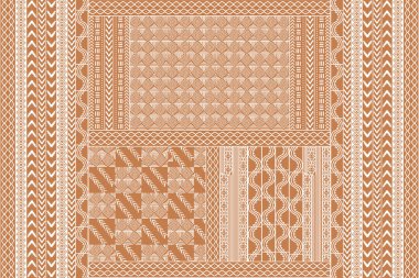 Kilim ve Aztek Halı Modern Deseni yüksek çözünürlüklü trend renkleriyle