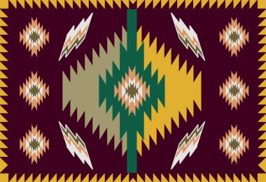 Kilim ve Navajo Halı Modern Deseni yüksek çözünürlüklü trend renkleriyle