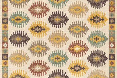 Kilim ve Navajo Halı Modern Deseni yüksek çözünürlüklü trend renkleriyle