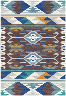 Halk sanatı ve çiçek tasarımı modern desenli Vektör Halı ve dokusu yüksek çözünürlüklü trend renklere sahip