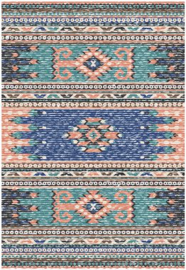 Halk sanatı ve çiçek tasarımı modern desenli Vektör Halı ve dokusu yüksek çözünürlüklü trend renklere sahip