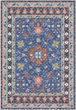 Halk sanatı ve çiçek tasarımı modern desenli Vektör Halı ve dokusu yüksek çözünürlüklü trend renklere sahip