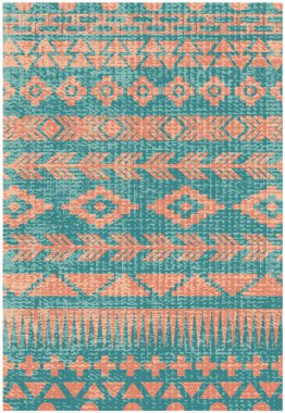 Yüksek çözünürlüklü trend renkleriyle Geometrik Halı Modern Deseni