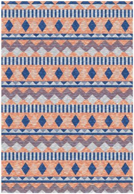 Yüksek çözünürlüklü trend renkleriyle Geometrik Halı Modern Deseni