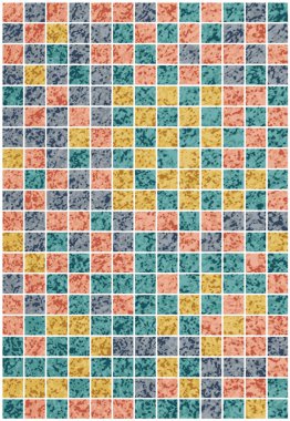 Yüksek çözünürlüklü trend renkleriyle Geometrik Halı Modern Deseni