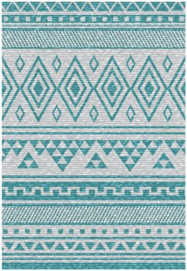 Yüksek çözünürlüklü trend renkleriyle Geometrik Halı Modern Deseni