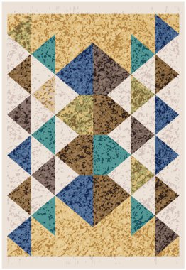 Yüksek çözünürlüklü trend renkleriyle Geometrik Halı Modern Deseni